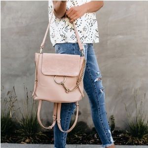 VAL CHAIN CONVERTIBLE BACKPACK PURSE HANDBAG